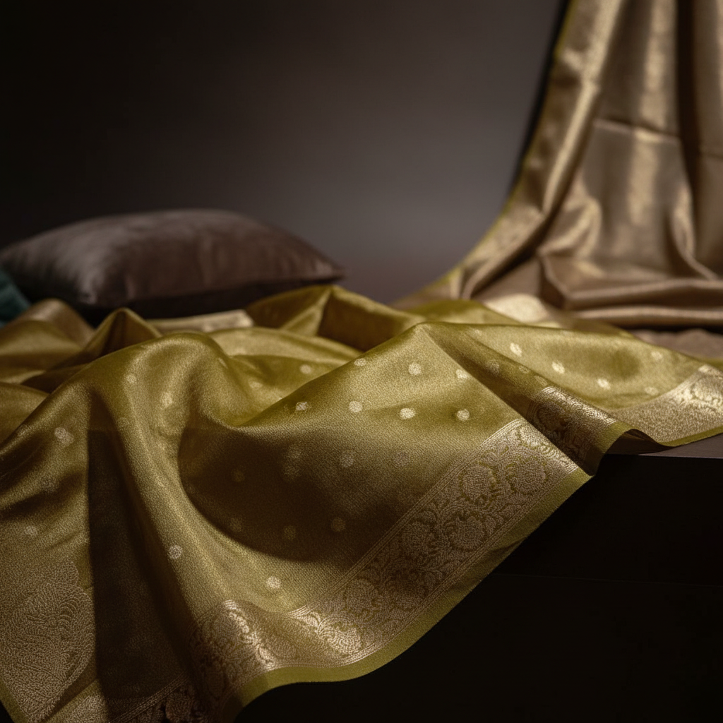 KUBERAN OLIVE GREEN DRESS MATERIAL