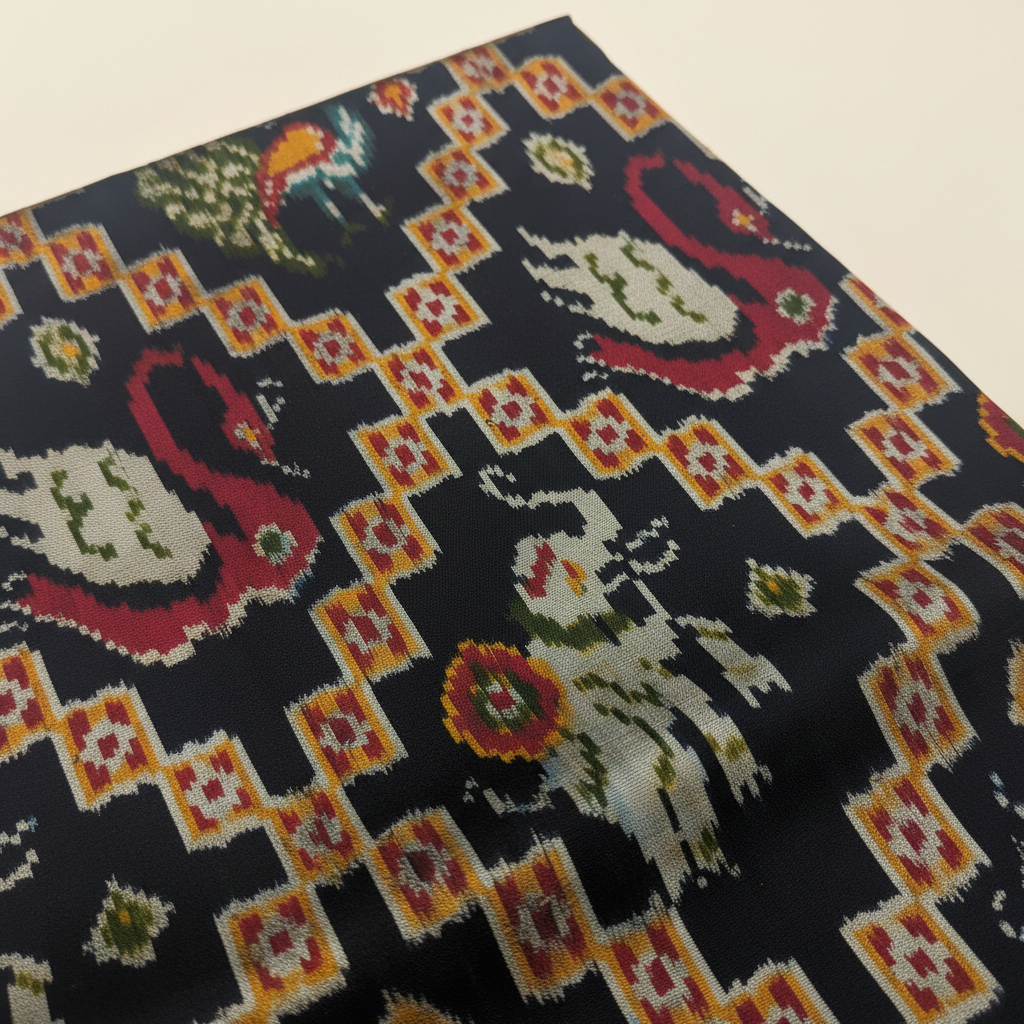 KUBERAN NAVY BLUE POCHAMPALLY SILK SAREE