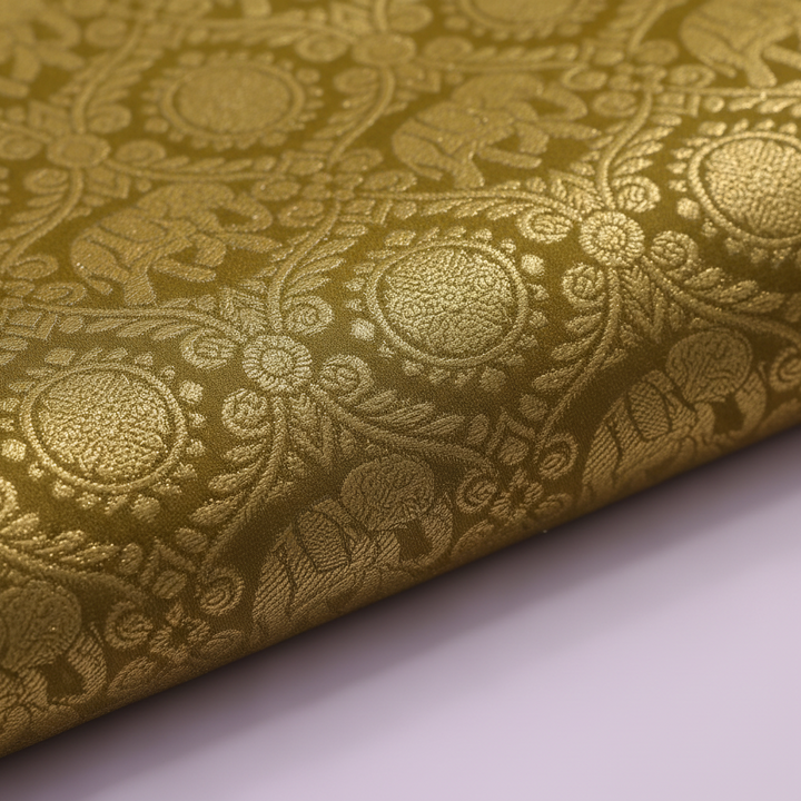 kuberan Golden green Kanchipuram Silk Saree