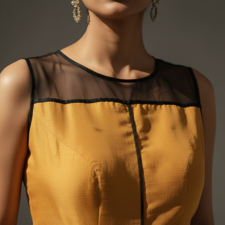 KUBERAN GEOMETRIC PRINT GOWN