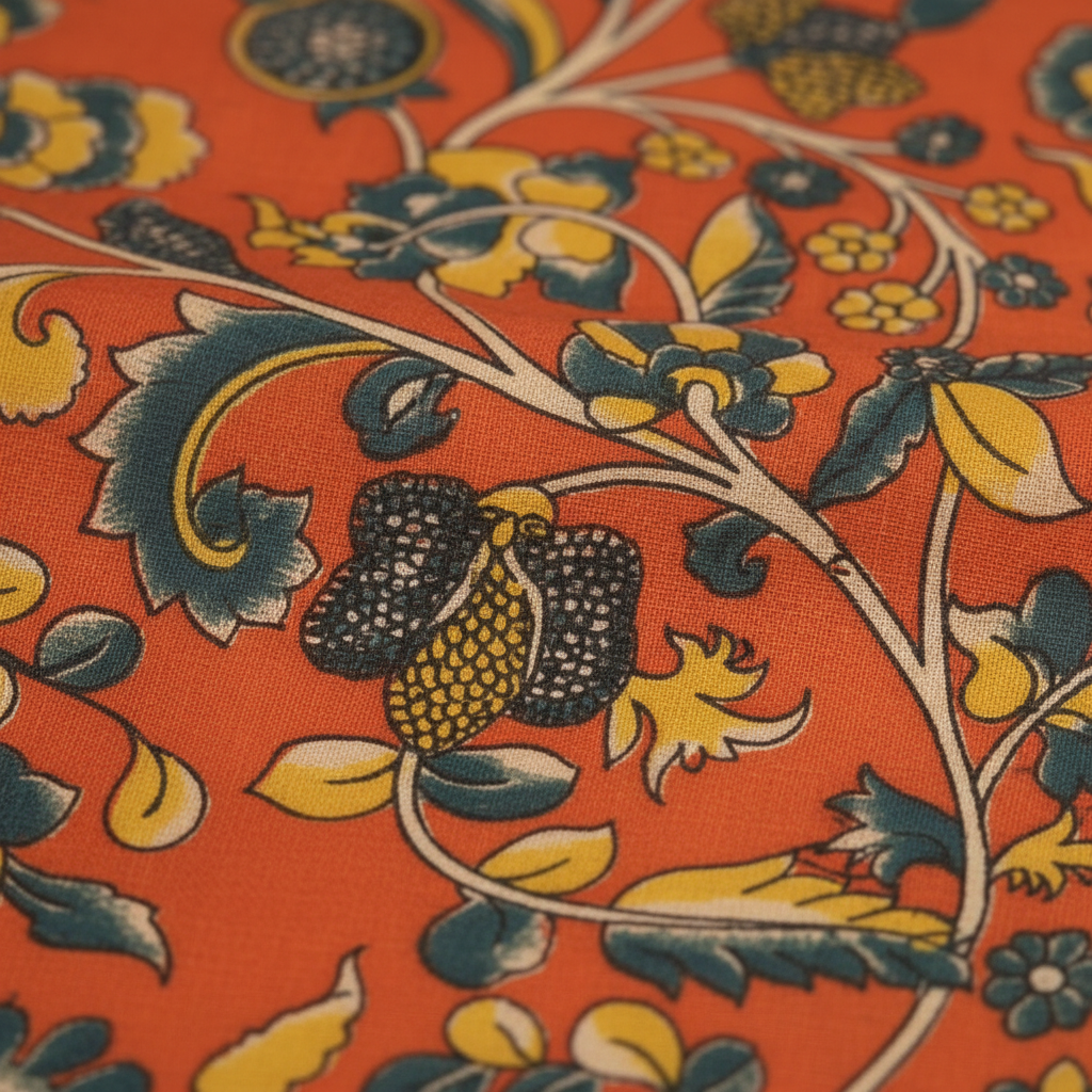 Kuberan Cotton Kalamkari Print Fabric