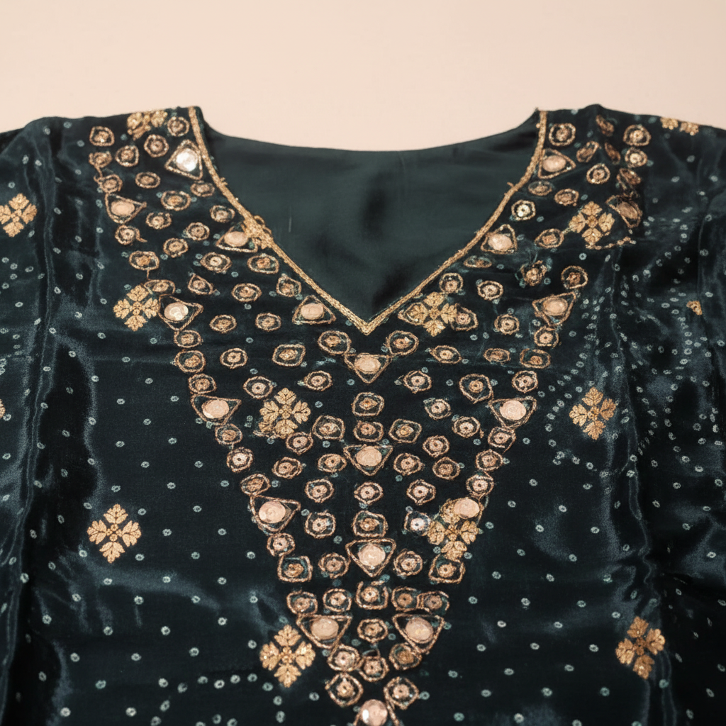 Kuberan Teal Green Embellished Salwar Kameez