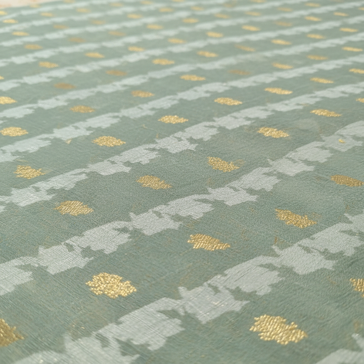 Close-up of saree body fabric