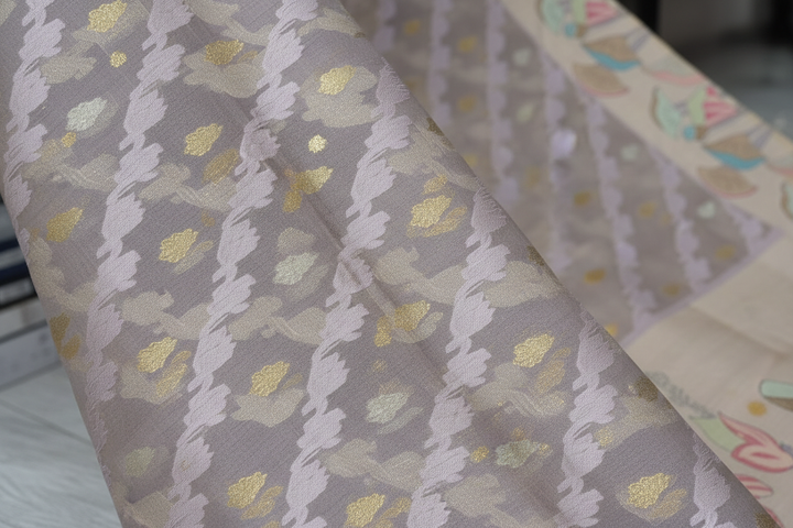 Close-up of saree body fabric