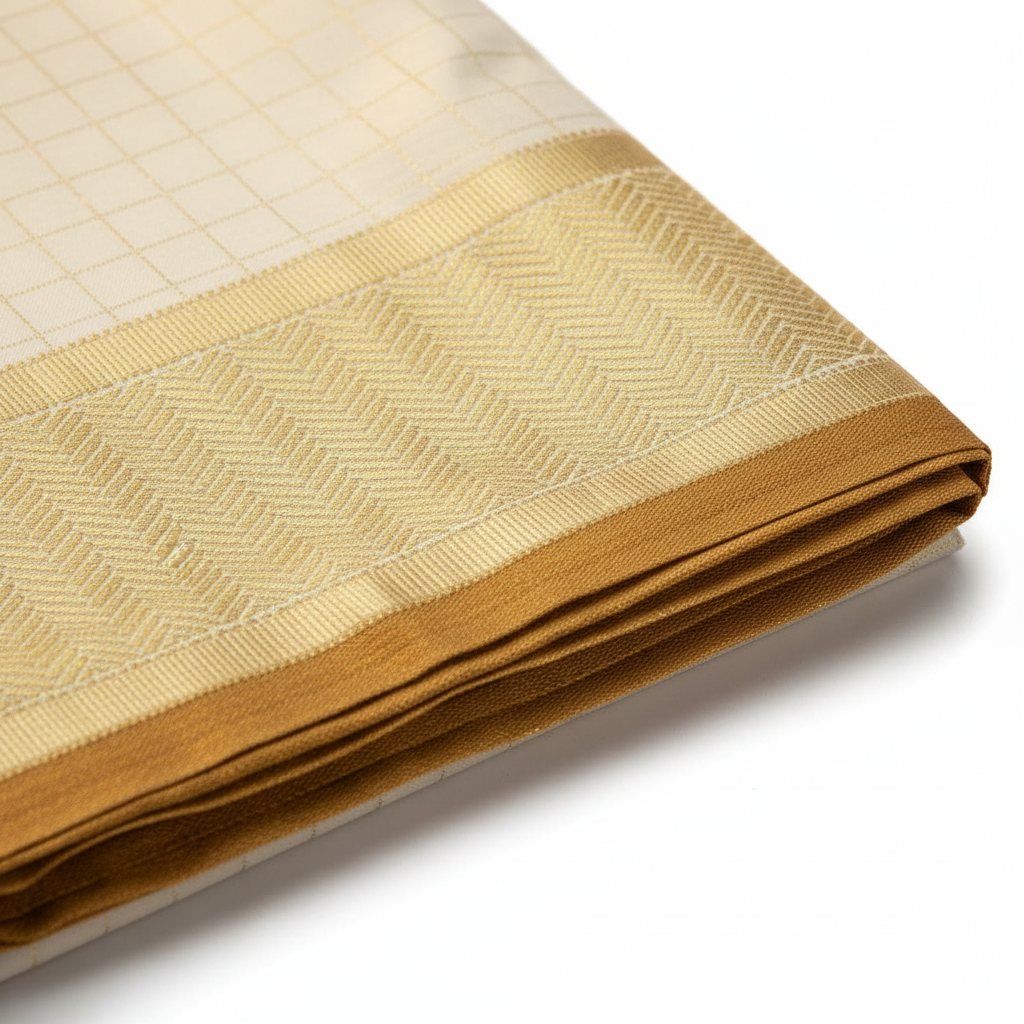 Kuberan Pure Silk Dhoti with Zari Border