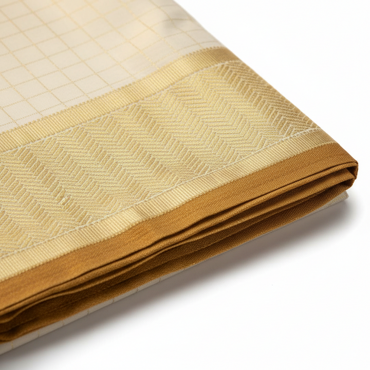 Kuberan Pure Silk Dhoti with Zari Border