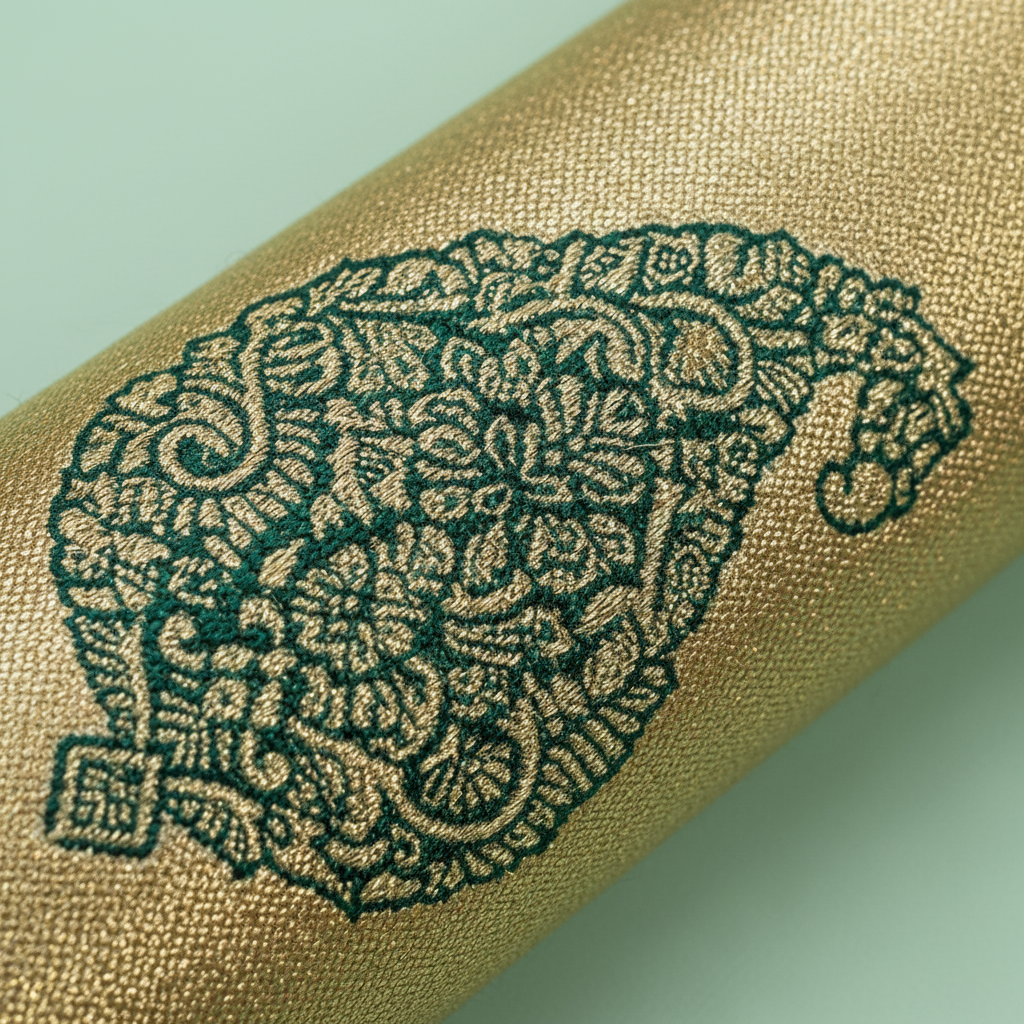 KUBERAN GOLDEN BROCADE SEMI SILK SAREE