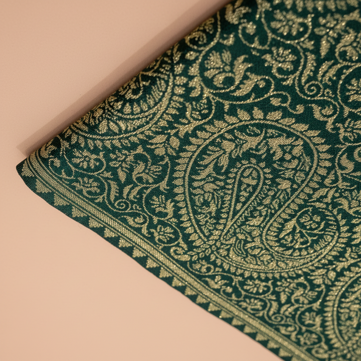 KUBERAN GOLDEN BROCADE SEMI SILK SAREE
