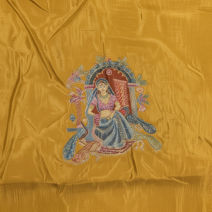 KUBERAN YELLOW PASHMINA FANCY SAREE