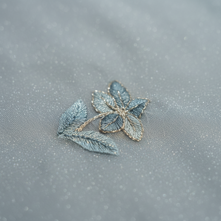 KUBERAN PALE BLUE ORGANZA SAREE