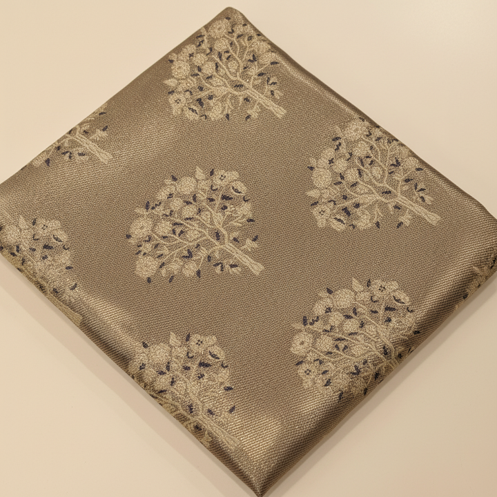 KUBERAN CREAM GOLDEN BROCADE SEMI SILK SAREE