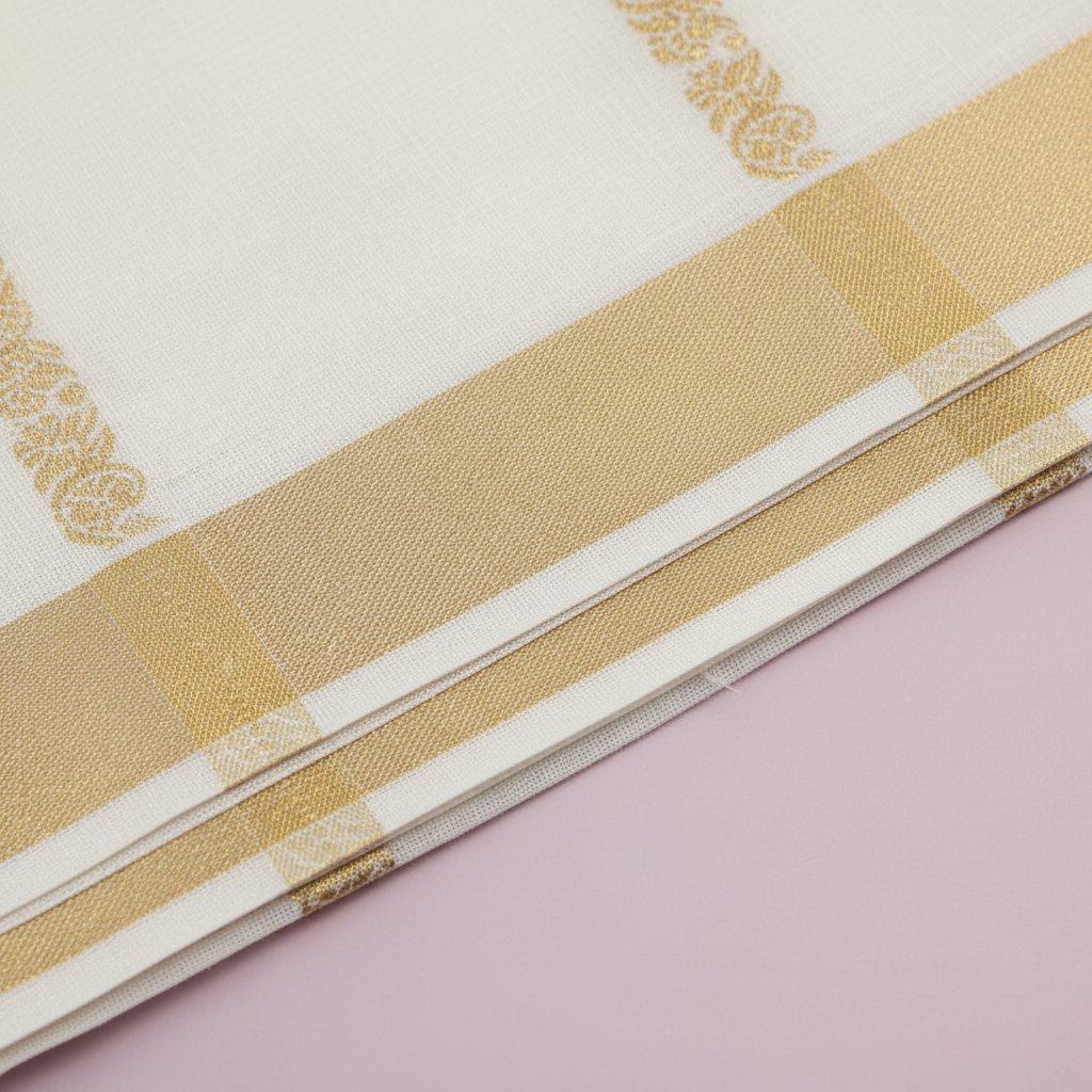 KUBERAN WHITE KERALA KASAVU SAREE