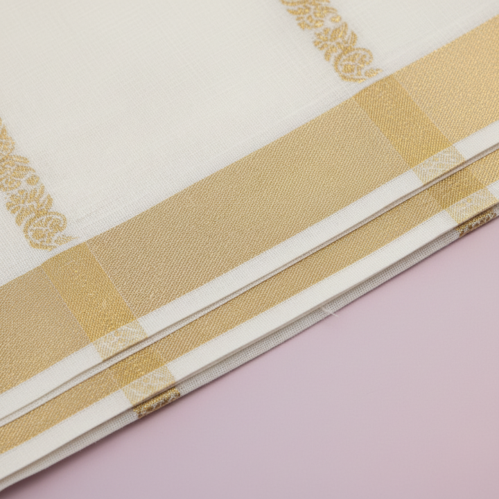 KUBERAN WHITE KERALA KASAVU SAREE