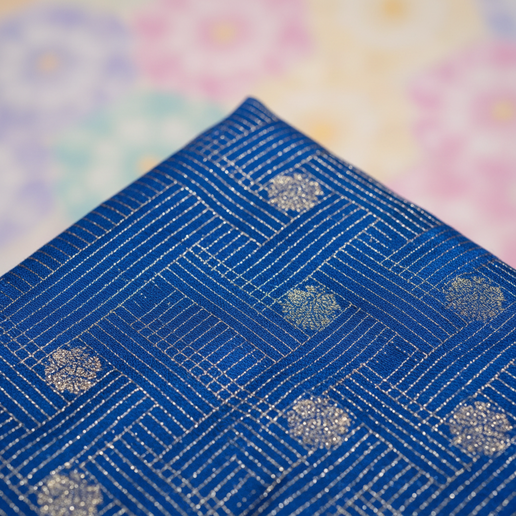 KUBERAN BLUE TUSSAR SILK SAREE