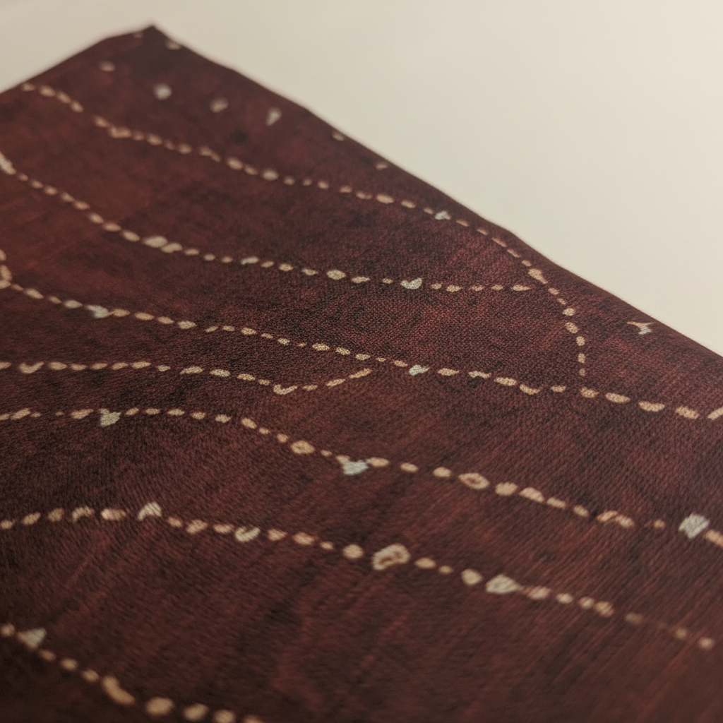 KUBERAN BROWN PRINTED COTTON SAREE
