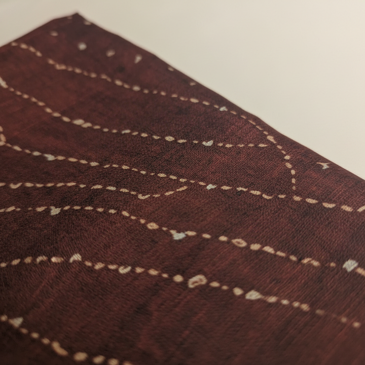 KUBERAN BROWN PRINTED COTTON SAREE