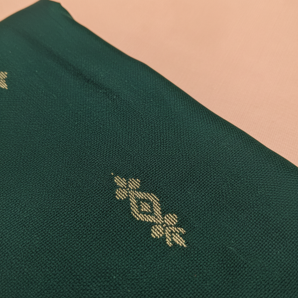 KUBERAN DARK GREEN PURE SILK DANCE SAREE