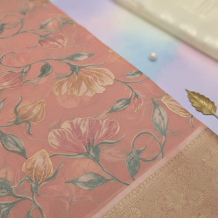 KUBERAN PEACH FANCY SAREE