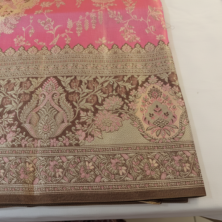 KUBERAN PINK PURE KANCHIPURAM SILK SAREE