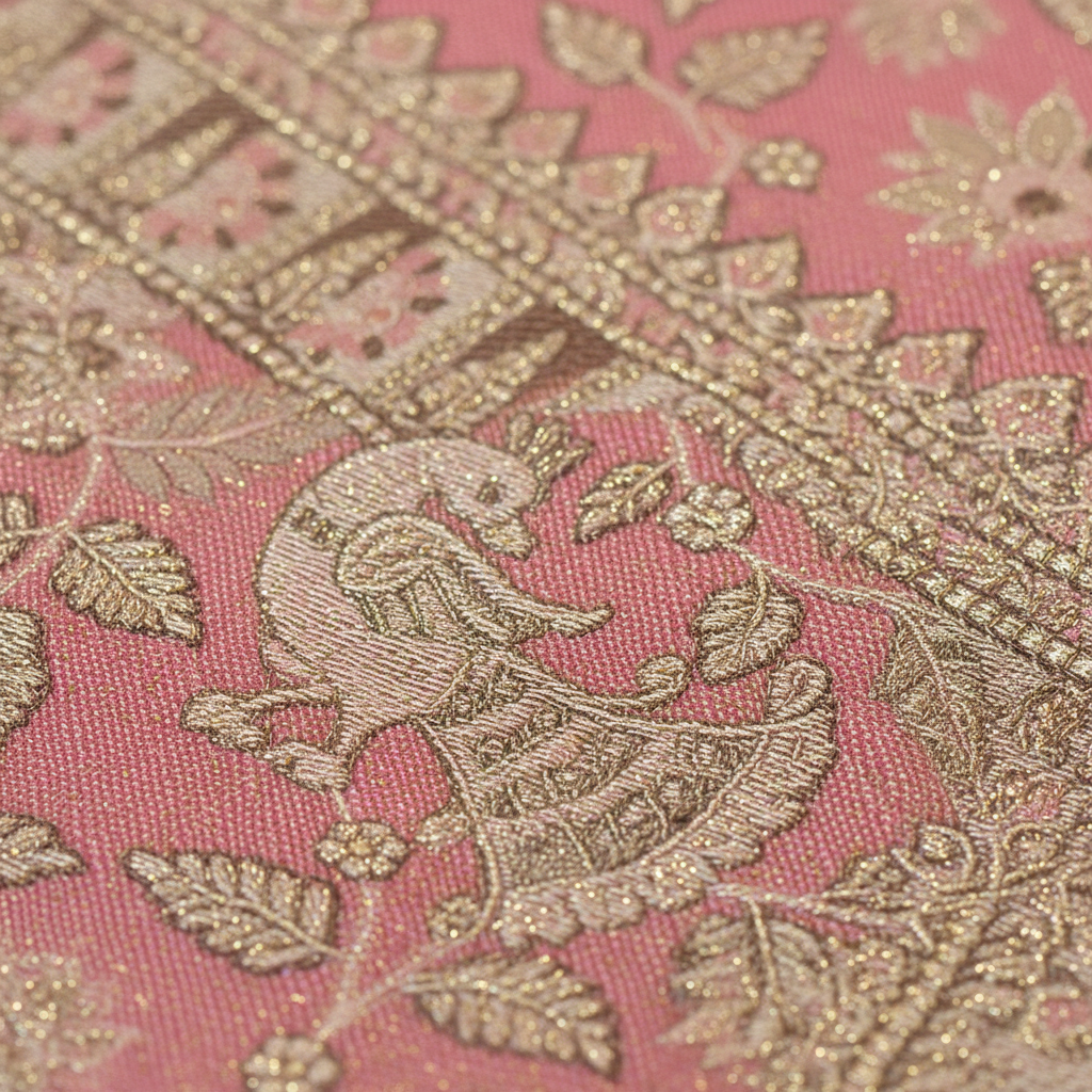 KUBERAN PINK PURE KANCHIPURAM SILK SAREE