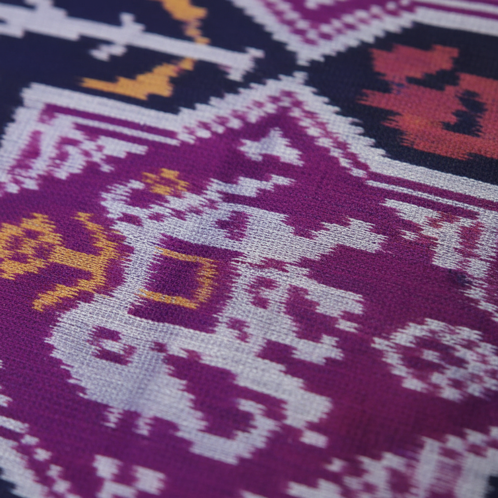Closeup of Ikat Design Pattern