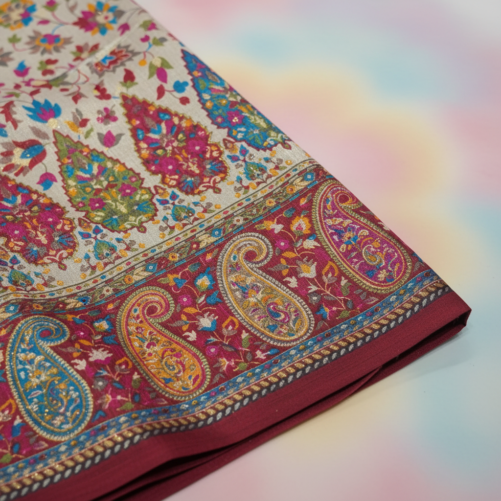 KUBERAN WHITE FANCY SAREE