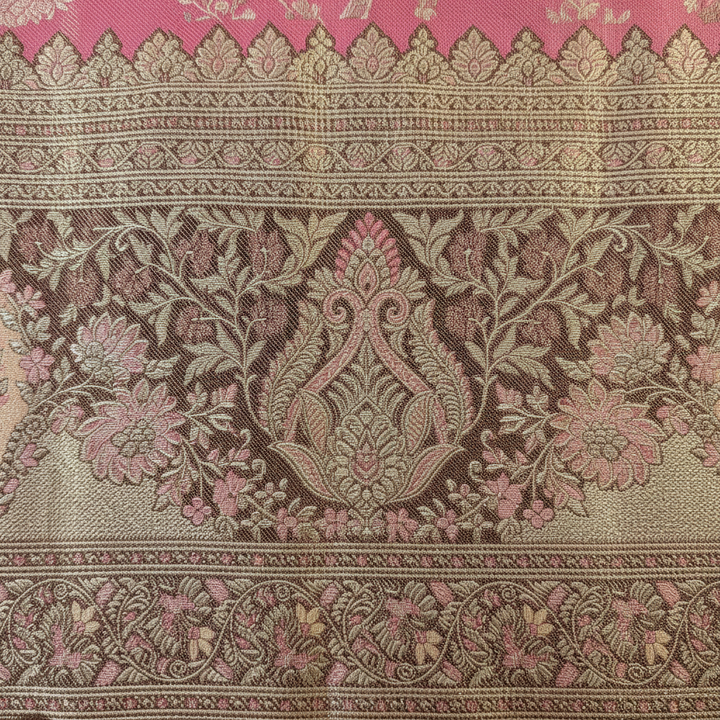 KUBERAN PINK PURE KANCHIPURAM SILK SAREE