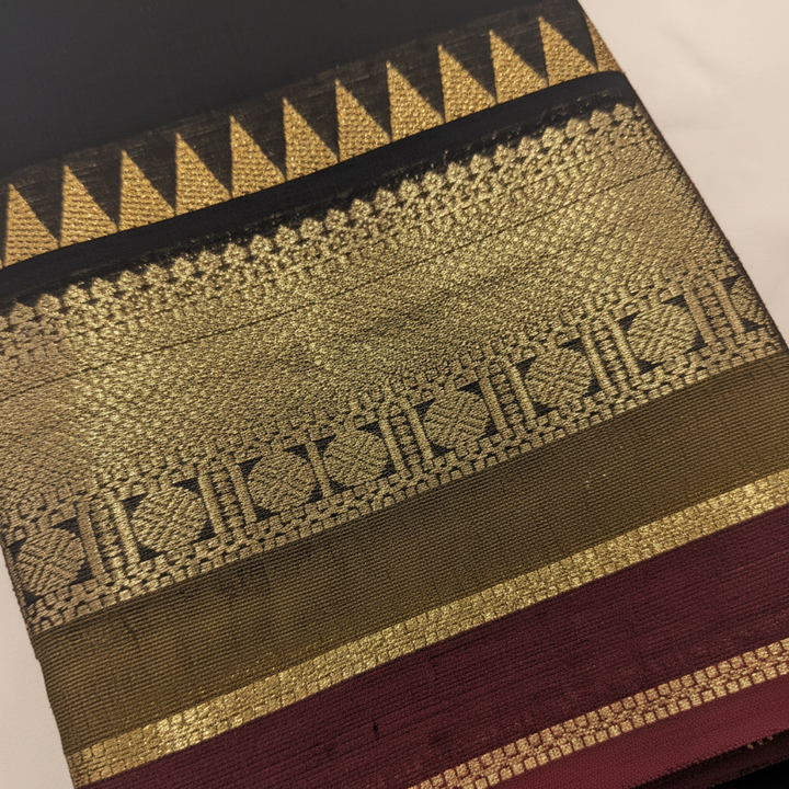 KUBERAN BLACK COTTON SAREE