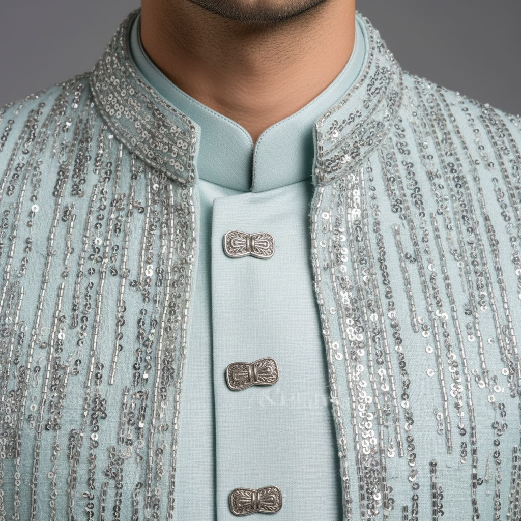 Collar and button detail