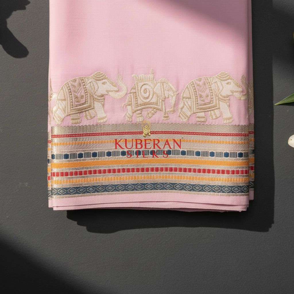 Kuberan Pink Mysore Silk Saree