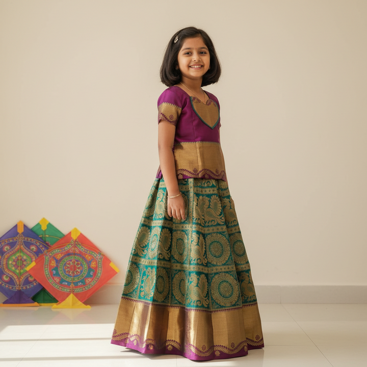 Kuberan Pure Silk Readymade Pavada