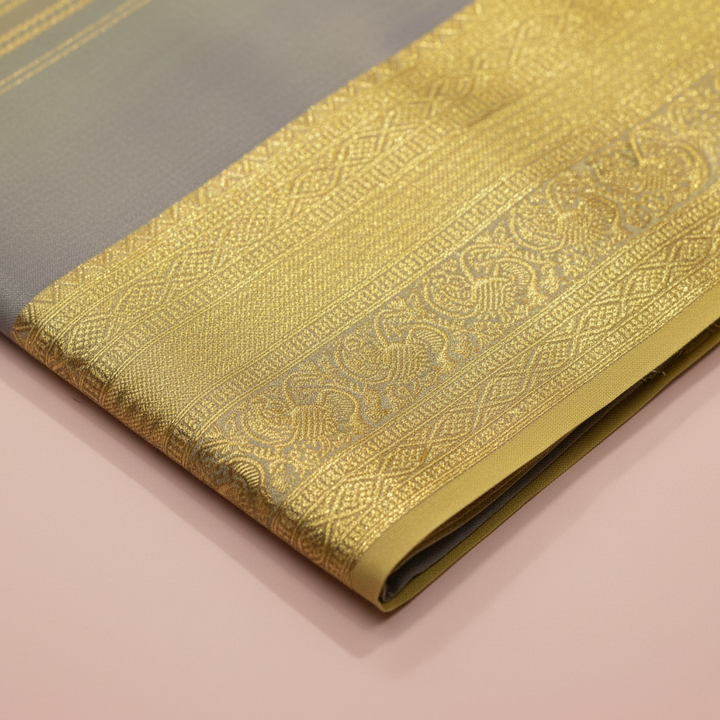 KUBERAN GREENISH SHADE PURE CREPE SAREE