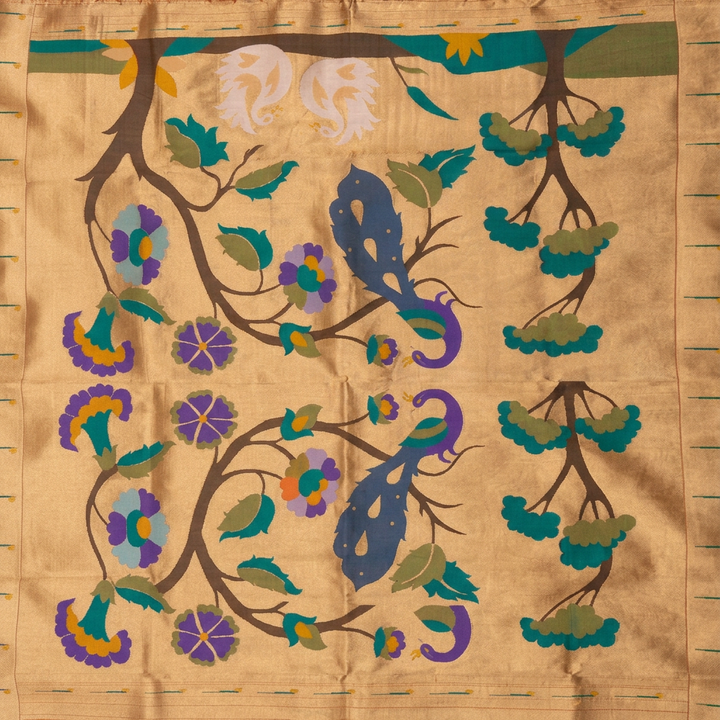 Kuberan Bronze Tissue Paithani Saree