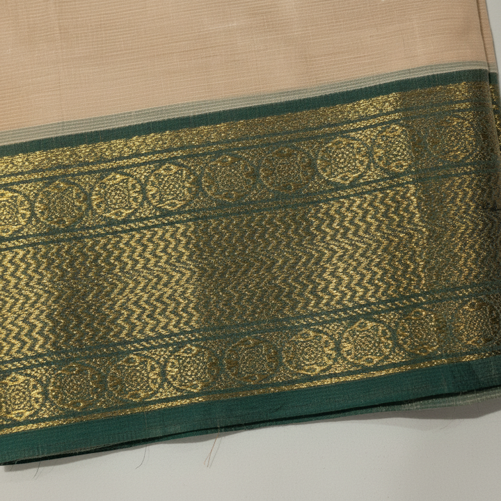 KUBERAN BEIGE CREAM COTTON SAREE