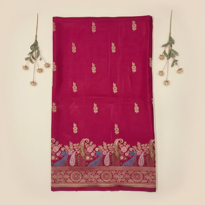 KUBERAN PINK PASHMINA FANCY SAREE
