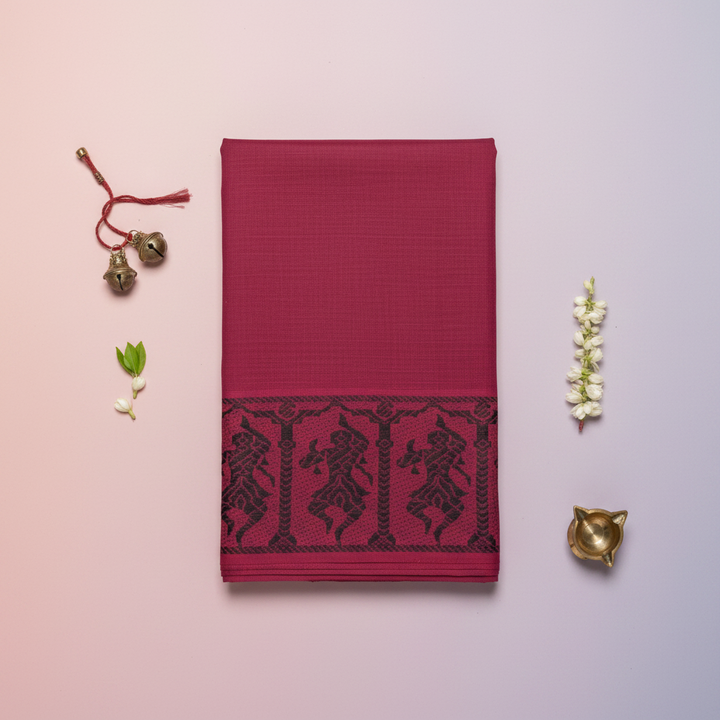 KUBERAN PINK COTTON DANCE PRACTICE SAREE