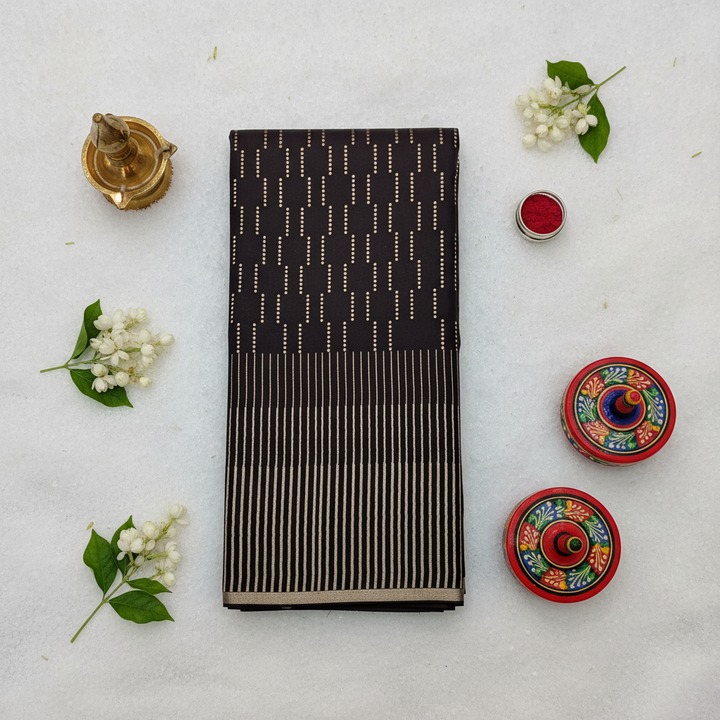 kuberan Black Mysore Silk Saree