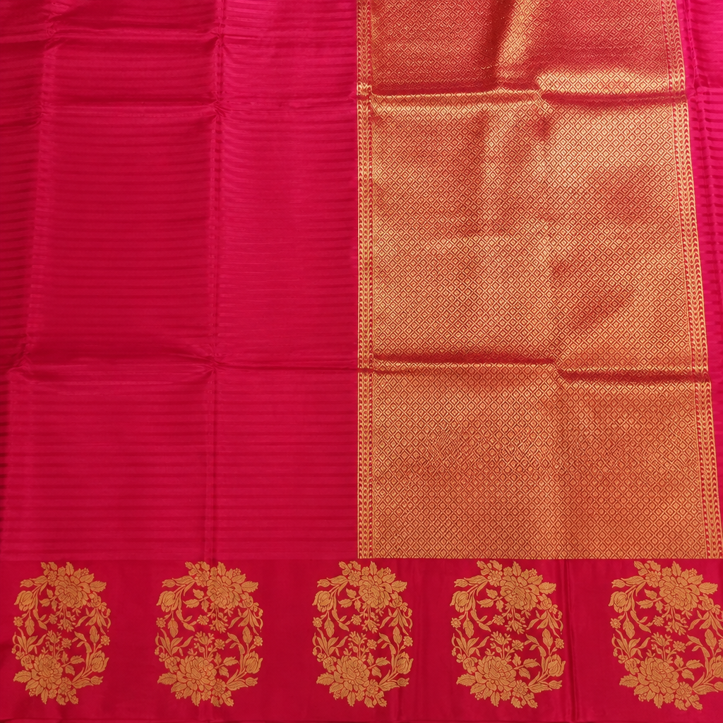 KUBERAN DARK PINK PURE BANARASI SAREE