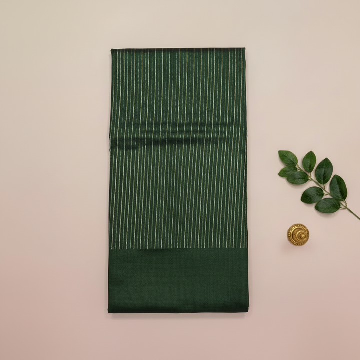 KUBERAN DARK GREEN TUSSAR SILK SAREE