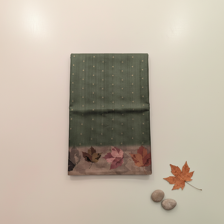 KUBERAN TEAL GREEN SEMI TUSSAR SILK SAREE