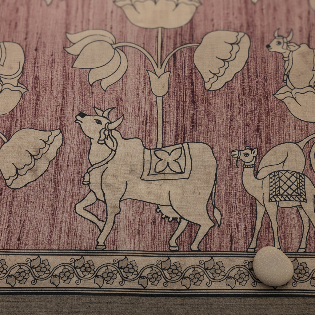 KUBERAN DUSTY ROSE PINK SEMI TUSSAR SILK SAREE
