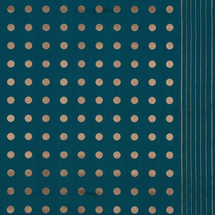 Kuberan Turquoise Pure Banarasi Silk Saree