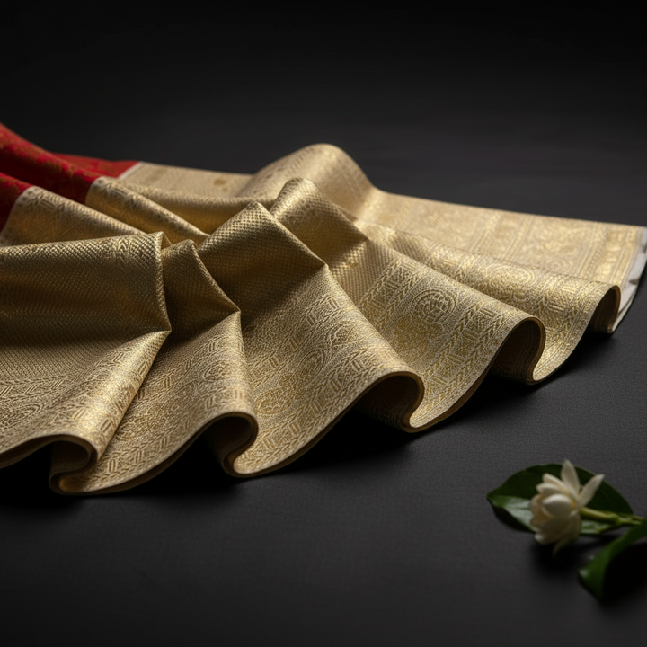 kuberan  Red Kanchipuram Silk Saree