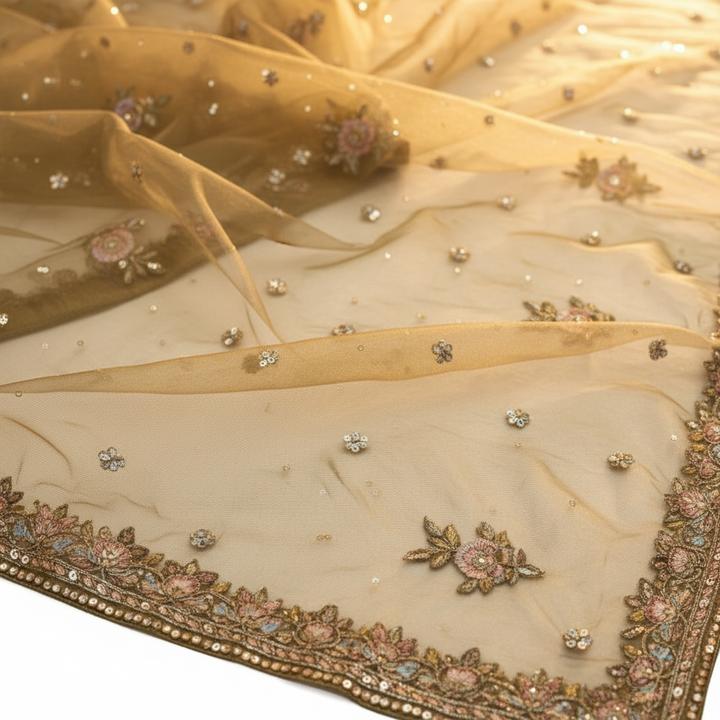Kuberan Bridal Lehenga – Olive Gold Embroidered