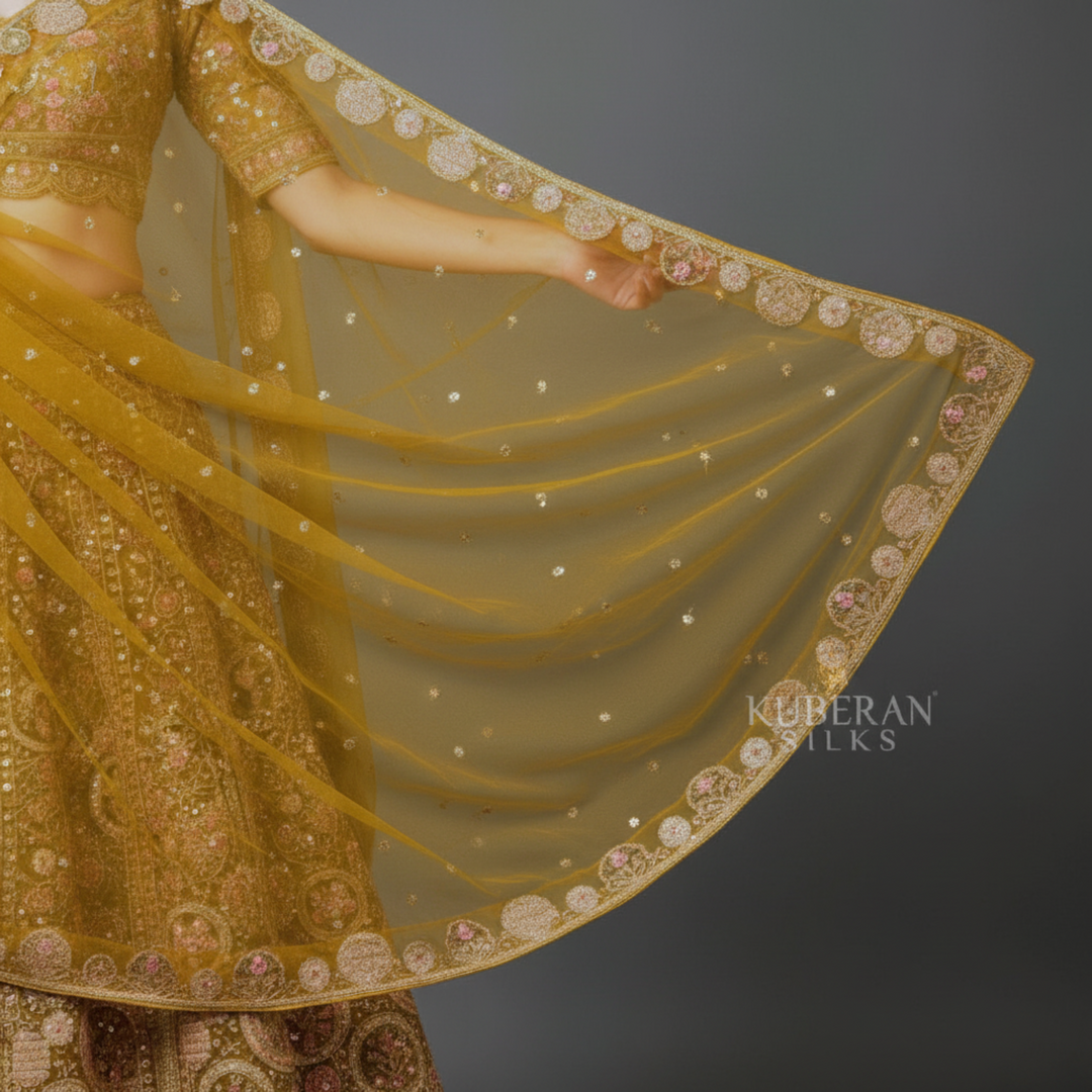 KUBERAN STITCHED MUSTARD YELLOW LEHENGA