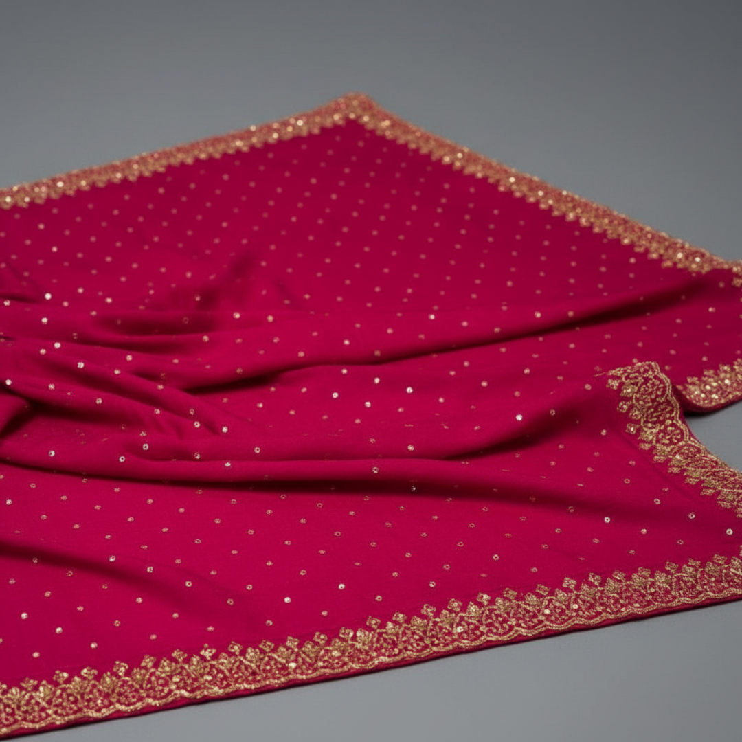 KUBERAN GOLD UNSTITCHED LEHENGA