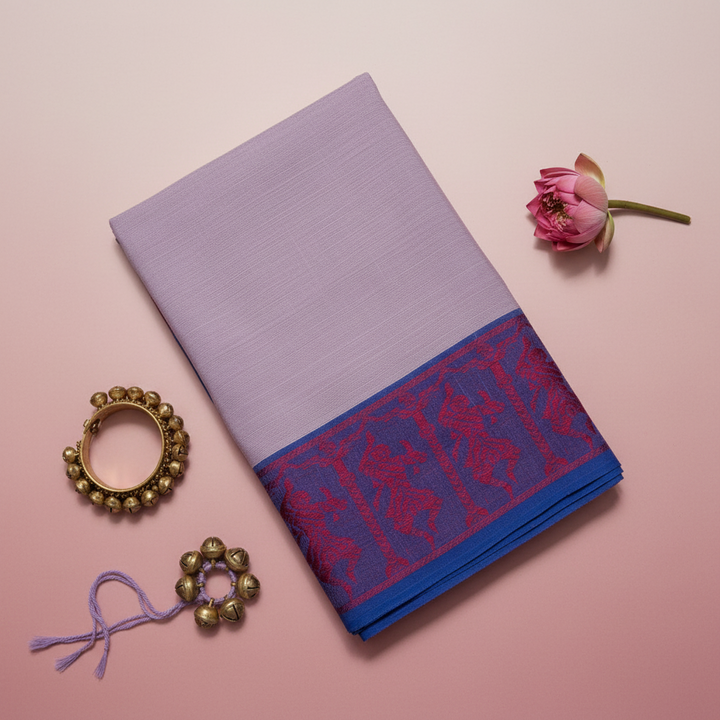 KUBERAN LAVENDER COTTON DANCE PRACTICE SAREE