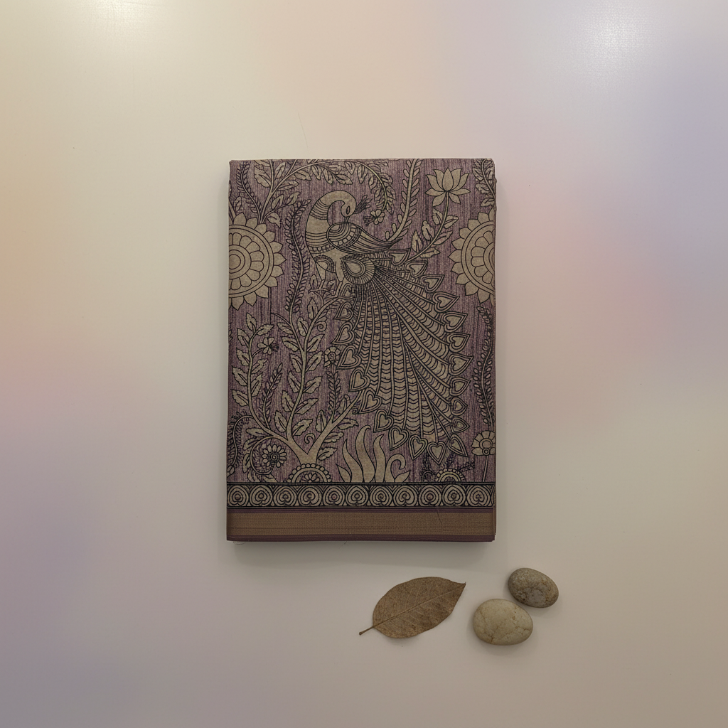 KUBERAN PURPLE SEMI TUSSAR SILK SAREE