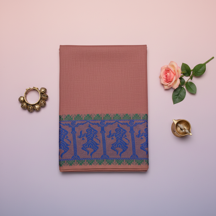 KUBERAN BRICK RED COTTON DANCE PRACTICE SAREE