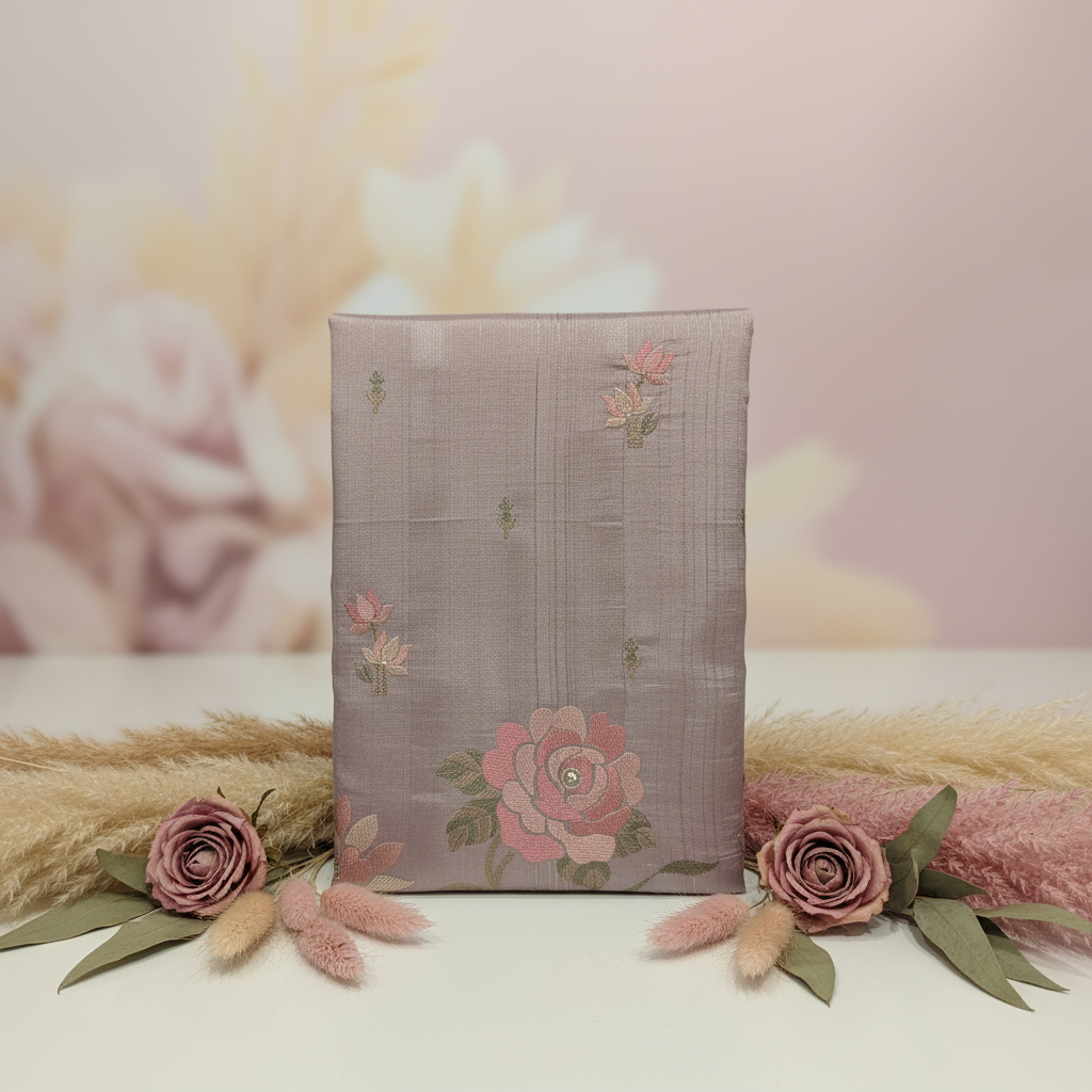 KUBERAN ROSE PINK TUSSAR SILK SAREE